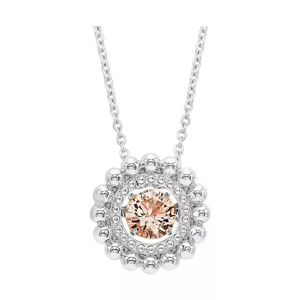 Silver Morganite 1Ctw Pendant