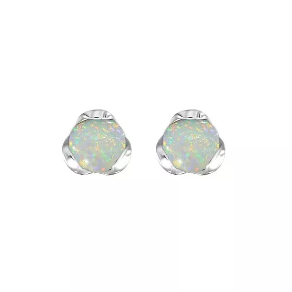 Silver Opal 3/4Ctw Earring