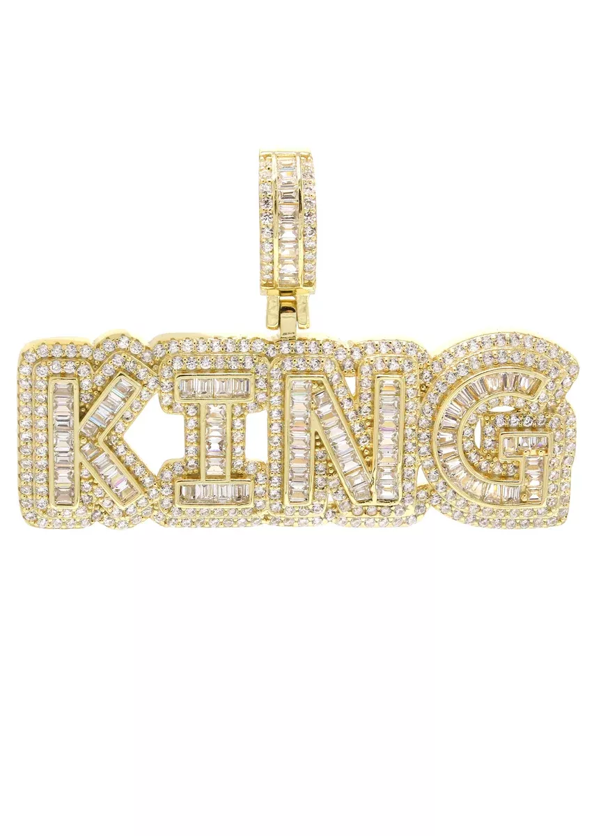 Silver Pendant - Gold KING Pendant | Appx 14 Grams