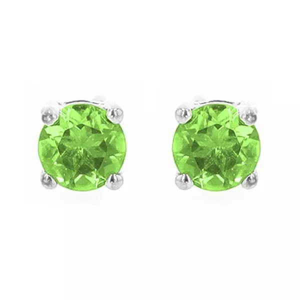 Silver Peridot 5/8Ctw Earring