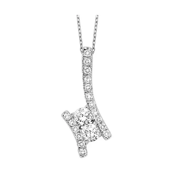 Silver White Diamond 1/7Ctw Pendant