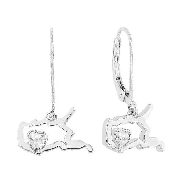Silver White Sapphire 1/3Ctw Earring