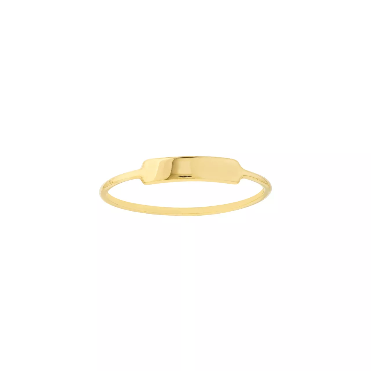 Small Initial ID Bar Wire Ring