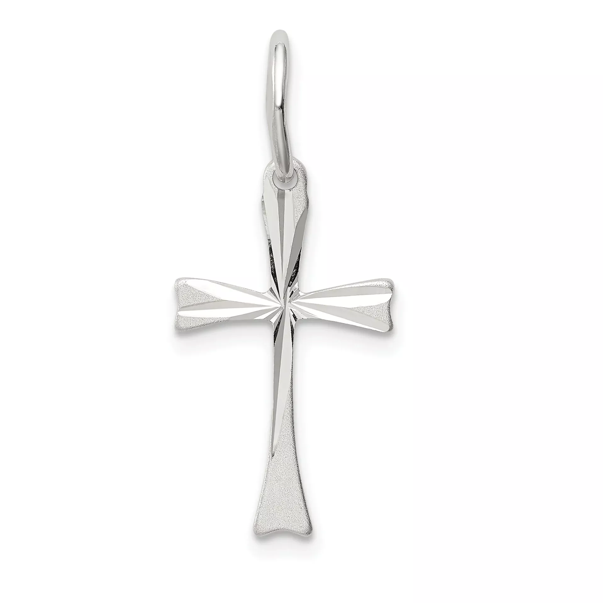 Sophia Jewelers Sterling Silver 925 Solid Cross Pendant Elegant Design