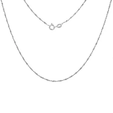 Sterling Silver (Nickel Free) 1.5mm Twisted Serpentine 24 Inches